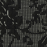 Black Abstract Interlock Knit, Poly-Viscose