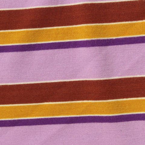 Light Purple Horizontal-Stripe Jersey Knit, Poly-Viscose