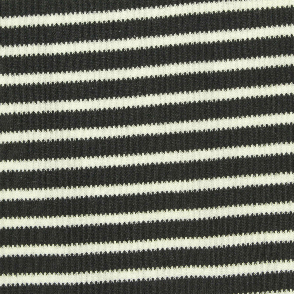 Black Horizontal-Stripe Knit, Polyester, 245 gsm