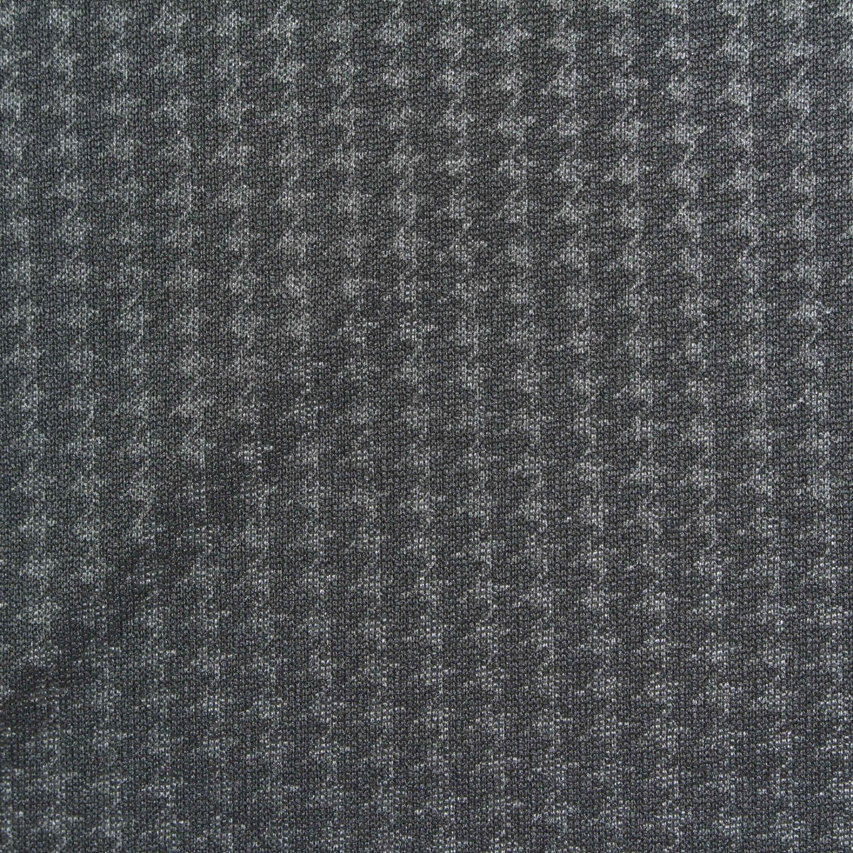 Grey Houndstooth Birdseye Knit, Polyester