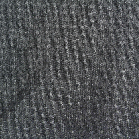 Grey Houndstooth Birdseye Knit, Polyester