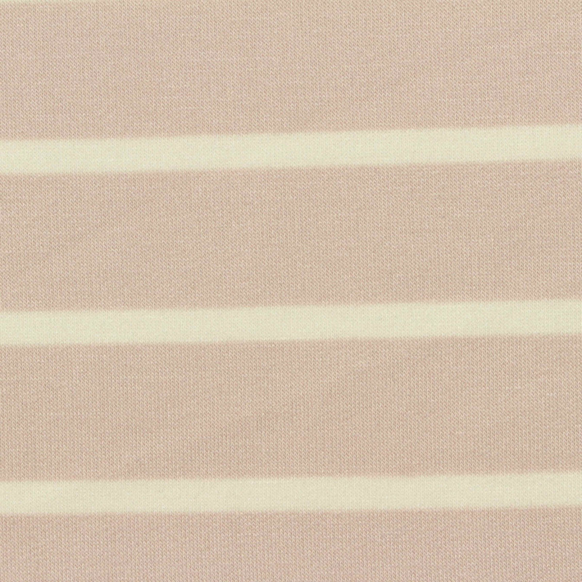 Light Pink Horizontal-Stripe French Terry, Modal-Poly