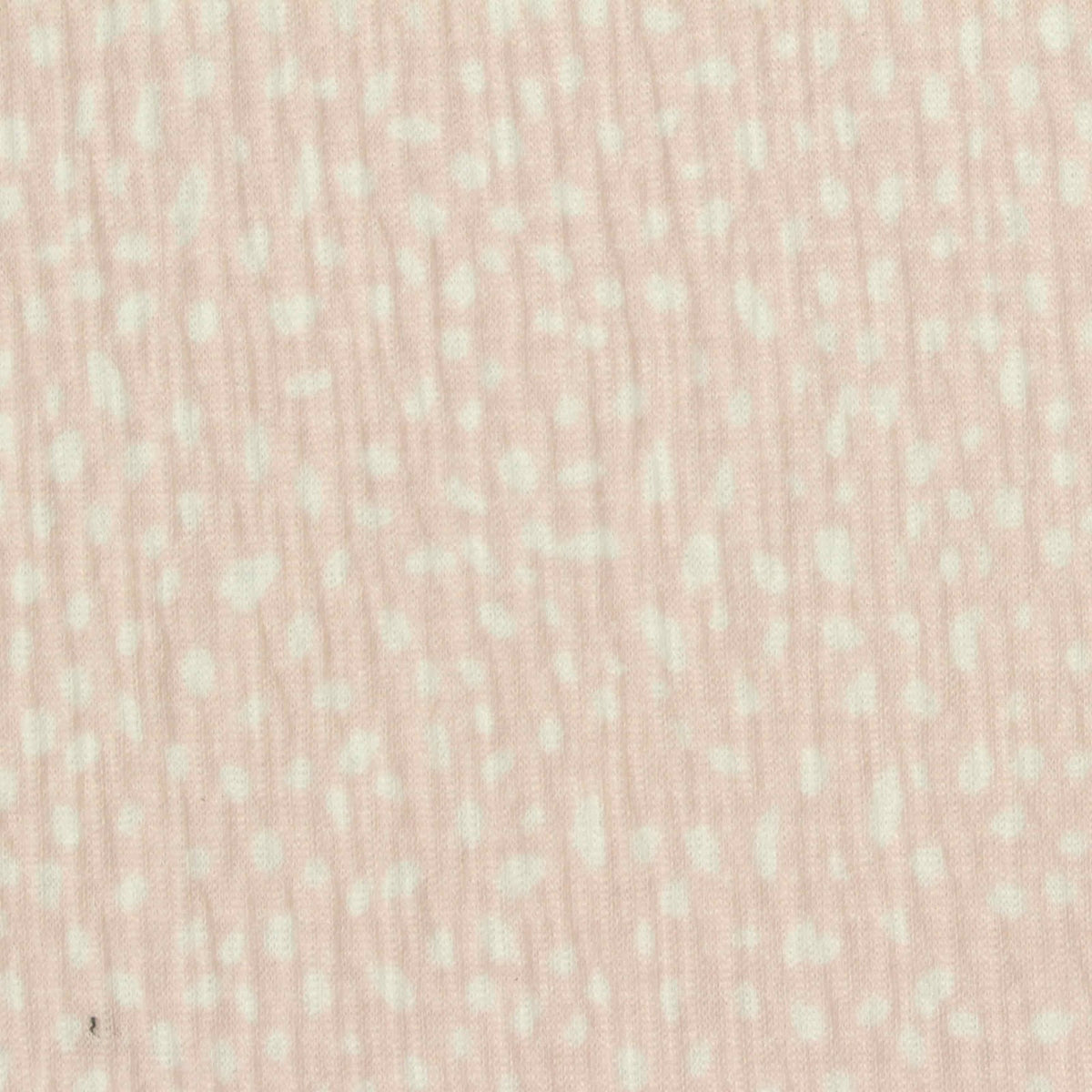 White Irregular-Dot Crepe, Polyester