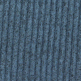 Brushed Viscose Polyester Stretch Rib Knit Fabric, 200 gsm, 145 cm — Blue — texture