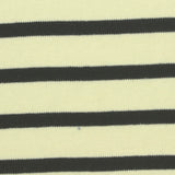 Dark Grey Horizontal-Stripe Interlock Knit, Cotton