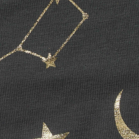 Gold Stars Jersey Knit, Cotton