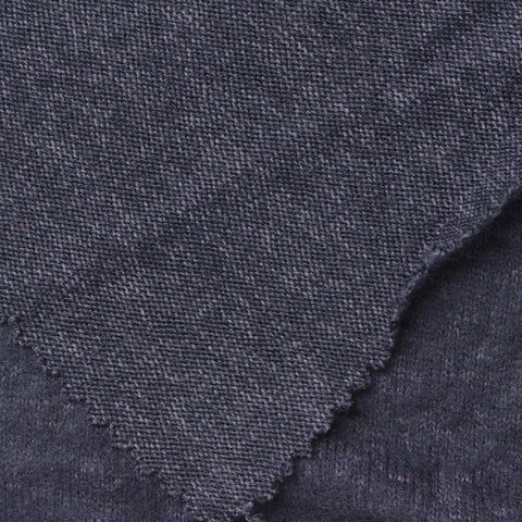 Dark Grey Marl Chunky Knit, Viscose-Poly, 240 gsm