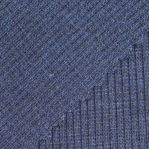 Blue Marl Rib Knit, Poly-Viscose, 280 gsm