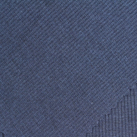 Blue Marl Rib Knit, Poly-Viscose, 280 gsm