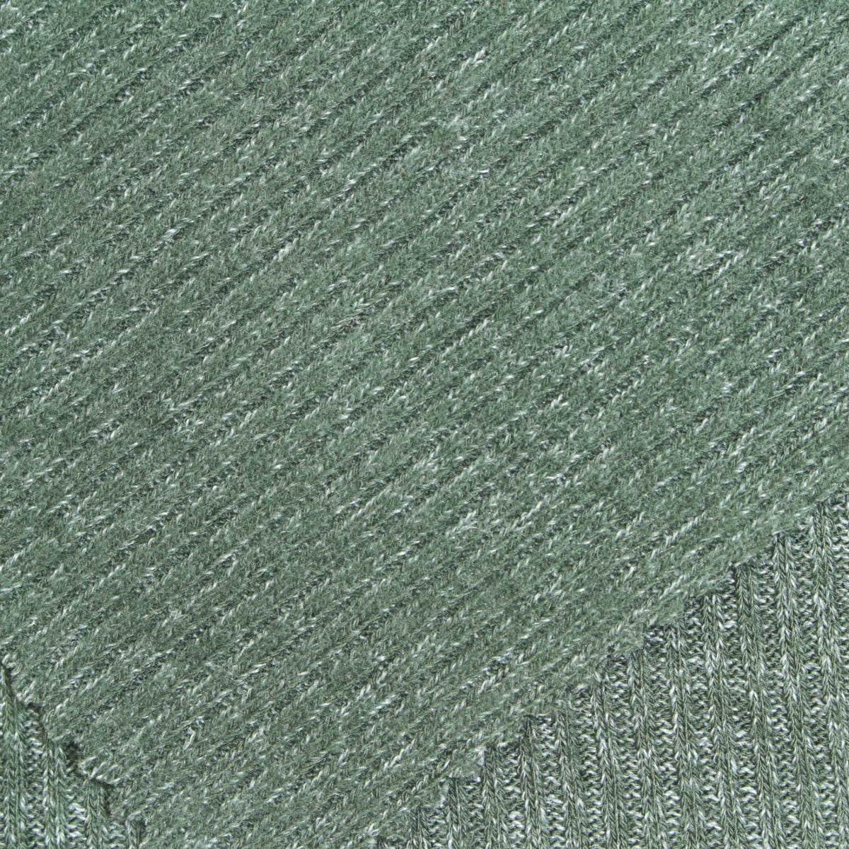 Green Marl Rib Knit, Viscose-Poly, 250 gsm
