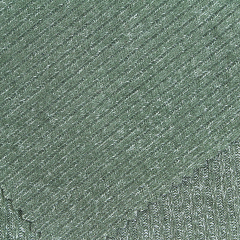 Green Marl Rib Knit, Viscose-Poly, 250 gsm