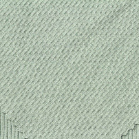 Cotton Polyester Stretch Rib Knit Fabric, 310 gsm, 145 cm — Green