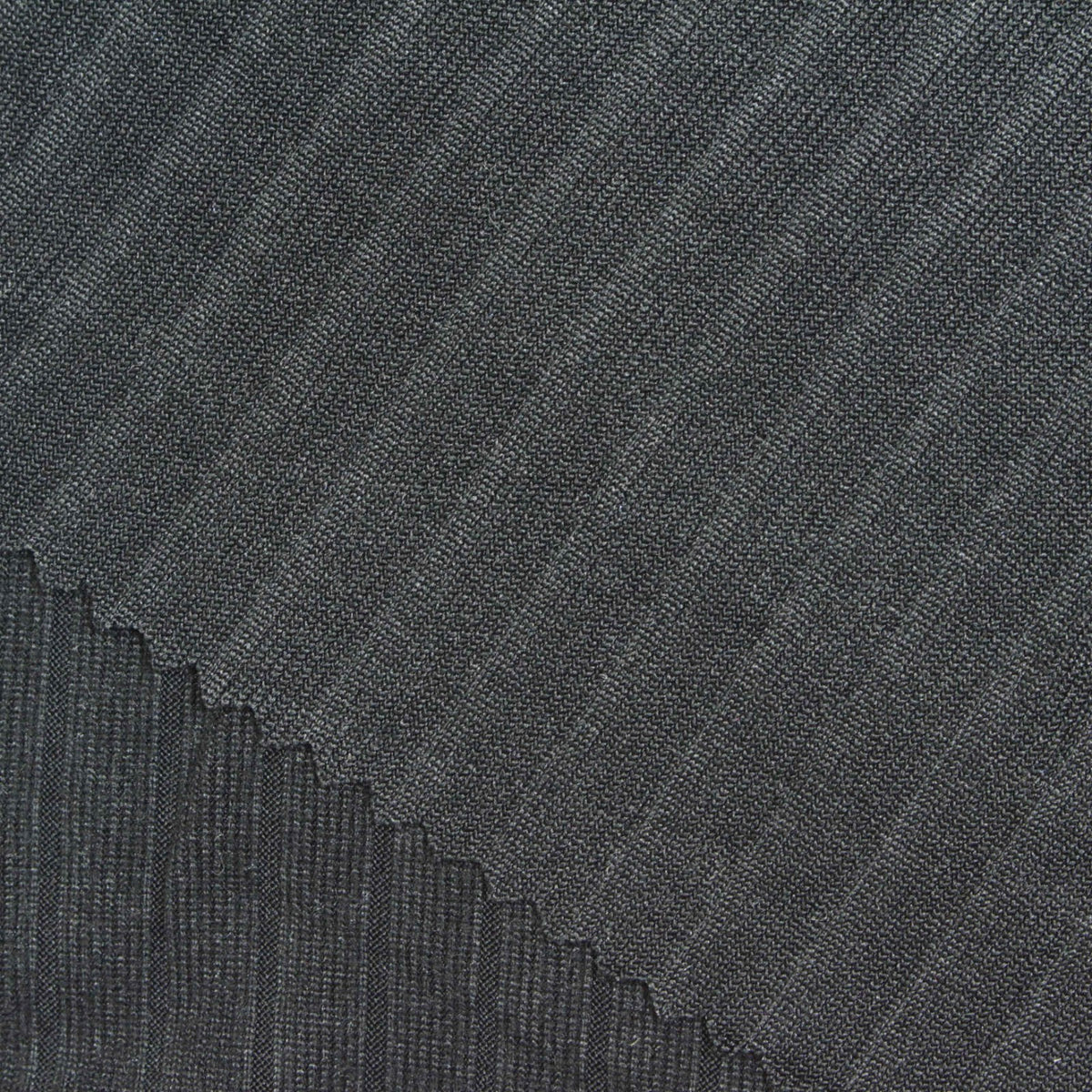 Brushed Polyester Stretch Rib Knit Fabric, 184 gsm, 150 cm — Grey