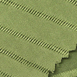 Green Textured-Stripe Jersey Knit, Polyester — texture