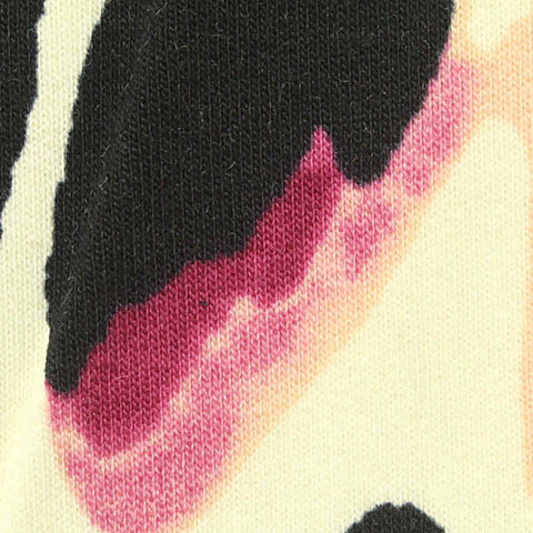 Black Abstract French Terry, Cotton