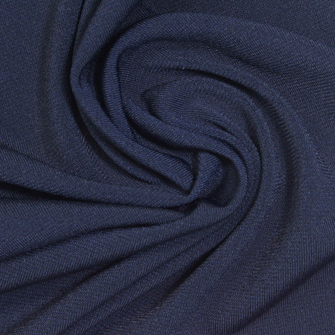 Polyester Stretch Linen-Look Fabric, 210 gsm, 160 cm — Navy, ref EF-249520
