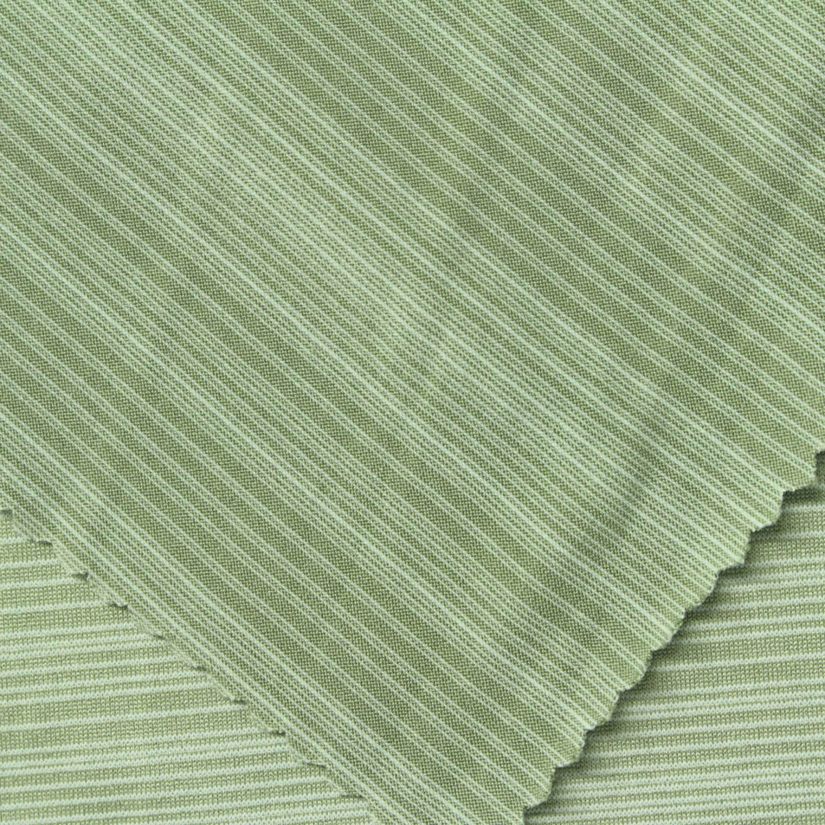 Light Green Stripe Rib Knit, Polyester