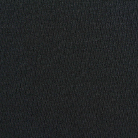 100% Cotton Interlock Knit Fabric, 175 gsm, 165 cm — Black