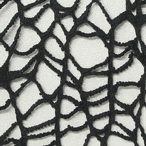 Black Openwork Knit, Polyester, 110 gsm