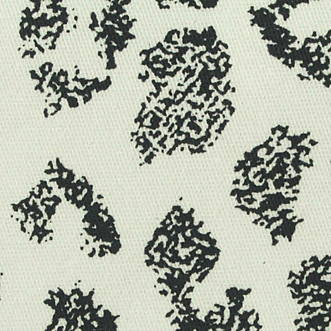 Black Animal Print Twill, Cotton