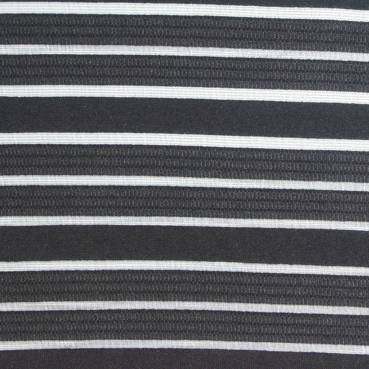 Black Horizontal-Stripe Jacquard, Polyester, 180 gsm
