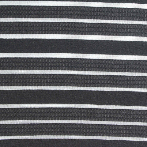 Black Horizontal-Stripe Jacquard, Polyester, 180 gsm