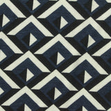White Triangles Jersey Knit, Viscose