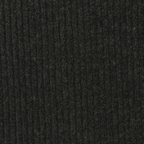 Viscose Polyester Stretch Rib Knit Fabric, 200 gsm, 150 cm — Grey