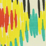Yellow Abstract-Brushstroke Jersey Knit, Polyester — texture