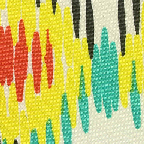 Yellow Abstract-Brushstroke Jersey Knit, Polyester