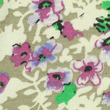 Purple Floral Jersey Knit, Viscose — texture