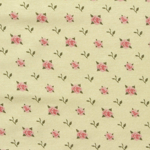 Pink Roses Jersey Knit, Viscose, 180 gsm