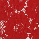 Red Floral Lace, Cotton