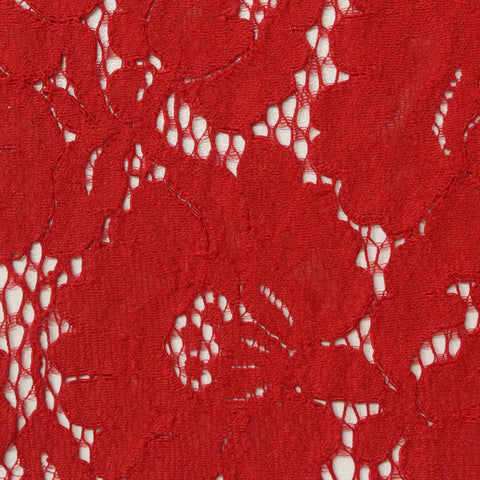 Red Floral Lace, Cotton