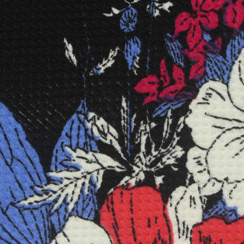 Red Bold-Floral Knit, Polyester
