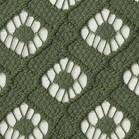 Green Floral Lace, Nylon-Cotton