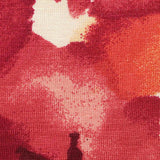 Red Abstract-Floral Knit, Viscose — texture