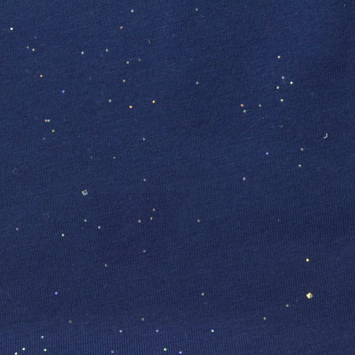 Navy Glitter-Dot Jersey Knit, Cotton