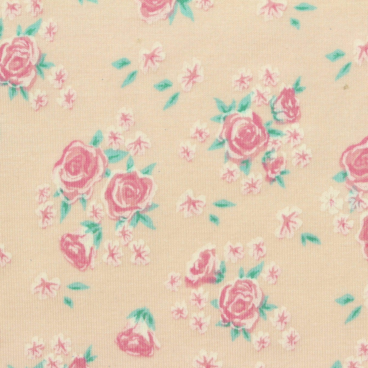 Pink Roses Knit, Viscose, 220 gsm, ref EF-249652