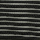 Black Horizontal-Stripe Jersey Knit, Polyester