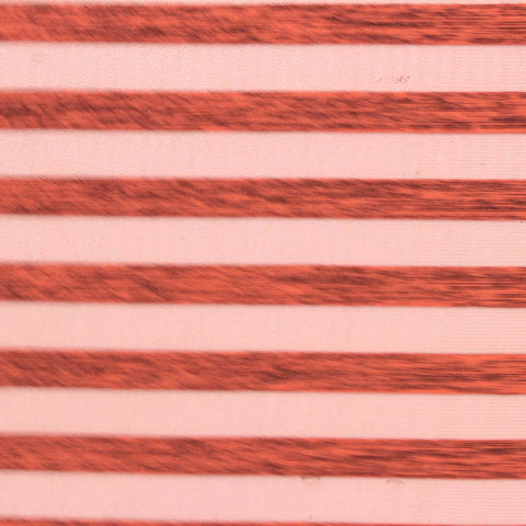 Light Pink Horizontal-Stripe Knit, Polyester, 190 gsm