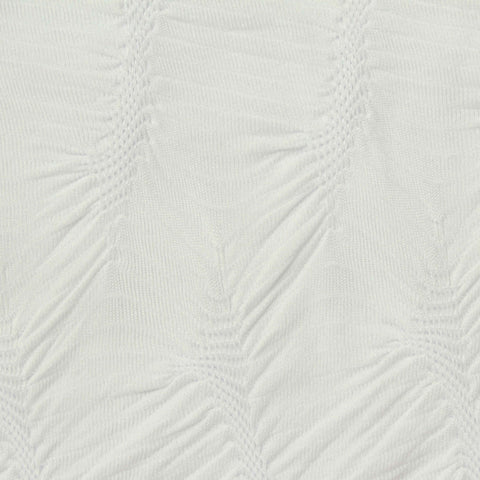White Tone-on-Tone Jacquard, Polyester, 172 gsm