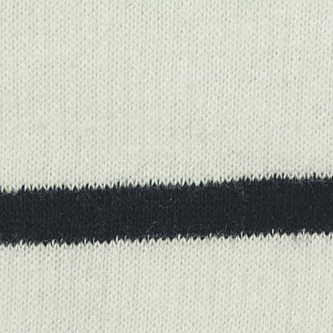 Dark Grey Horizontal-Stripe French Terry, Cotton
