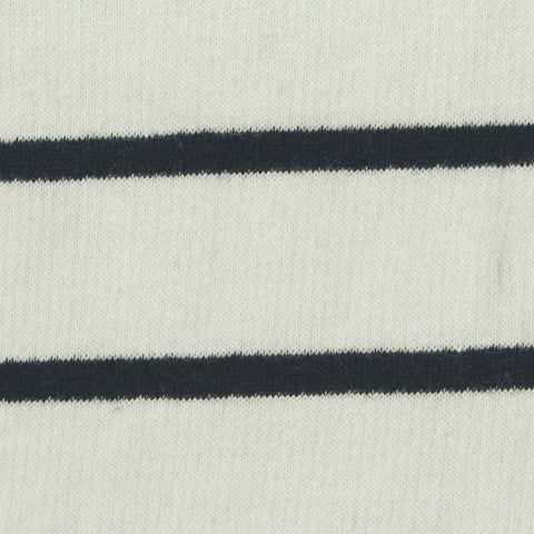 Dark Grey Horizontal-Stripe French Terry, Cotton