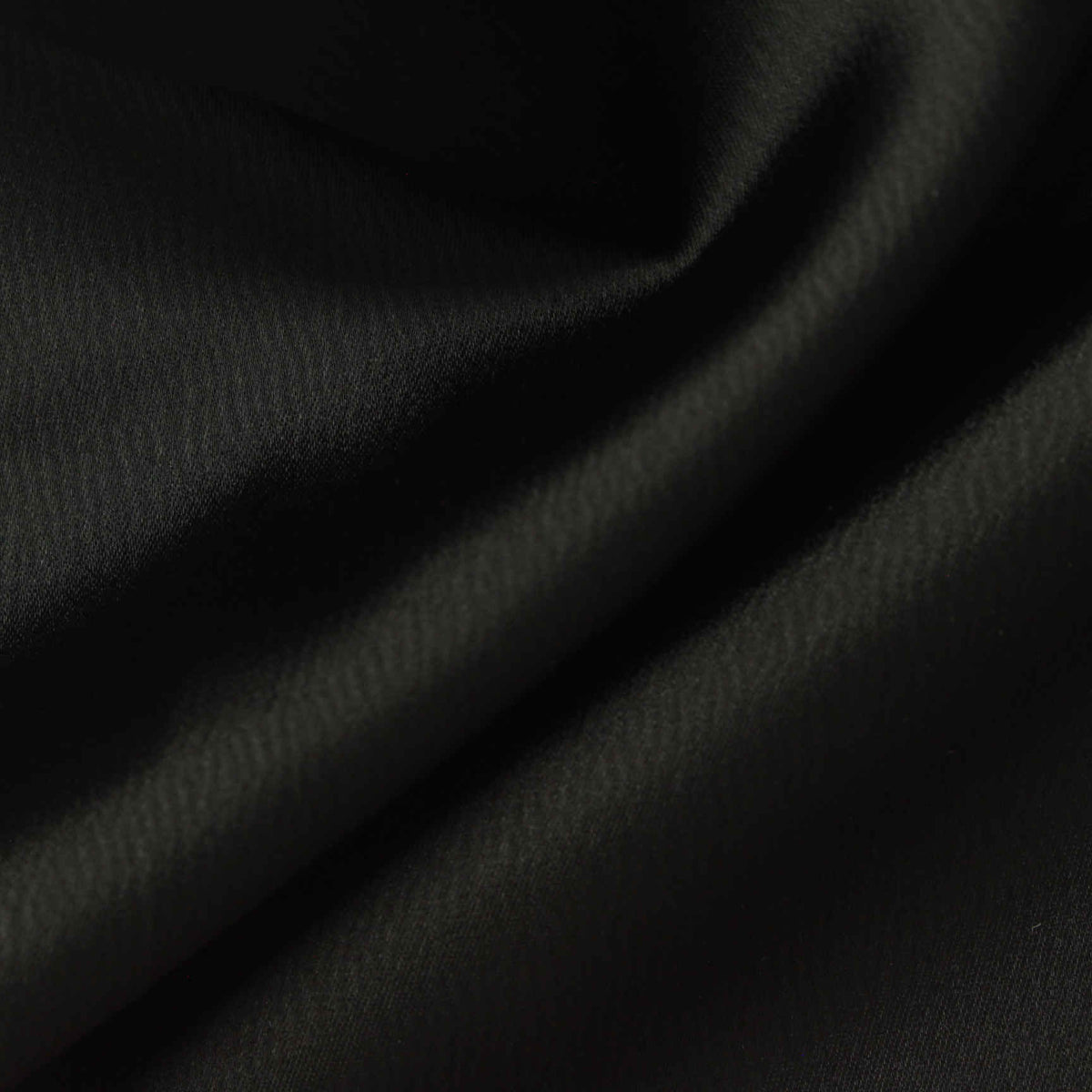 100% Polyester Satin Fabric, 196 gsm, 251 cm — Black