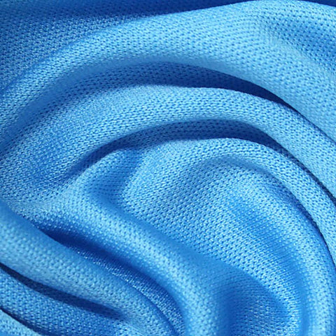 100% Polyester Jersey Knit Fabric, 134 gsm, 170 cm — Blue