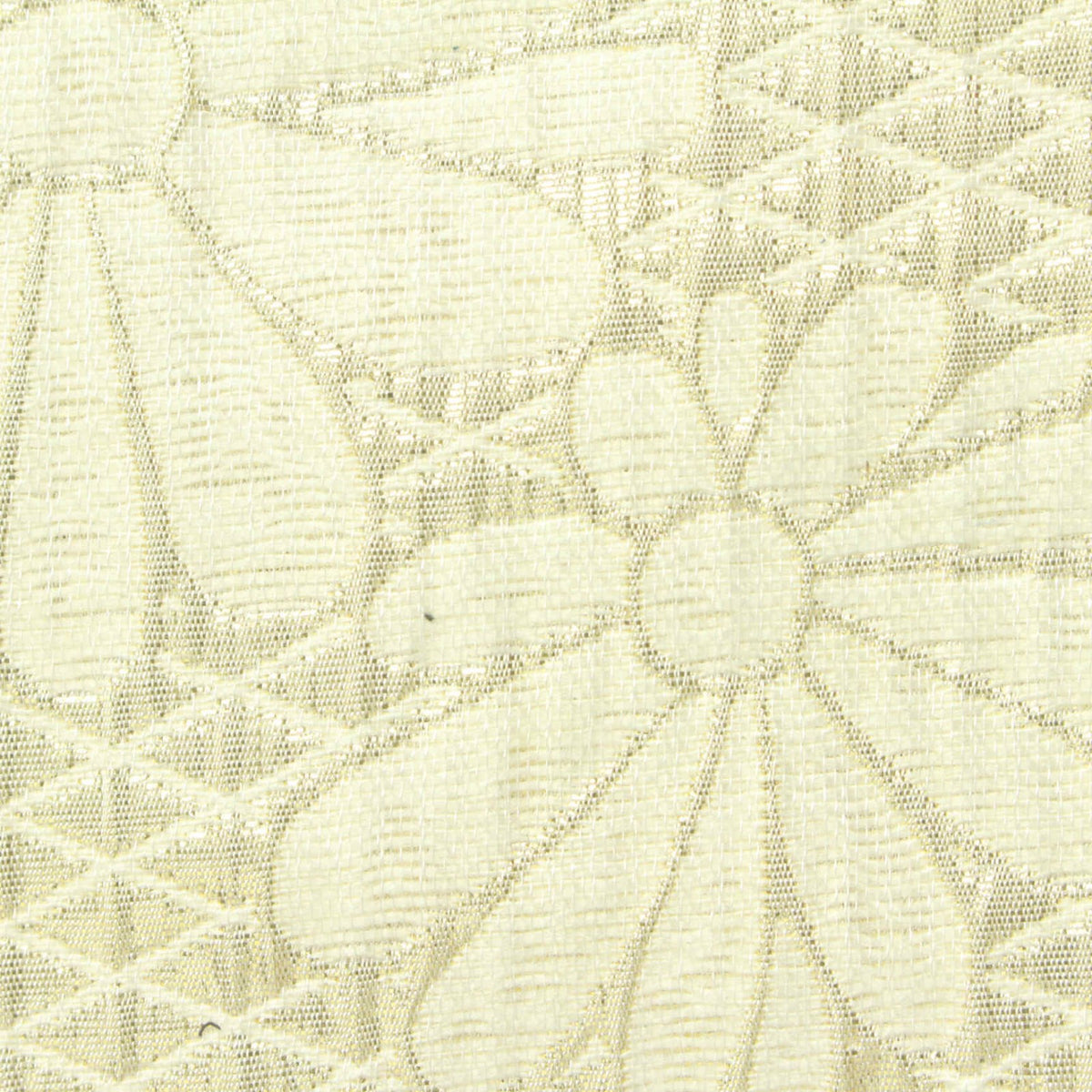 Cream Floral Jacquard, Poly-Viscose, 165 gsm