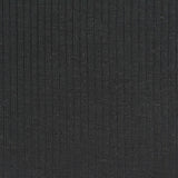 Tencel Lyocell Stretch Rib Knit Fabric, 280 gsm — Black