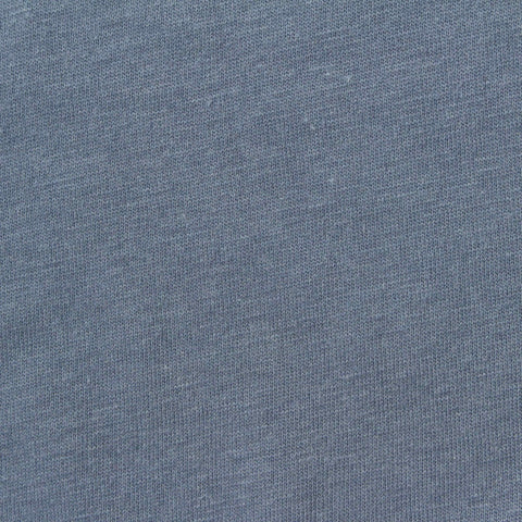 Blue-Grey Heathered-Marl Jersey Knit, Cotton-Poly