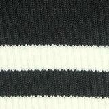 Black Horizontal-Stripe Rib Knit, Polyester — texture
